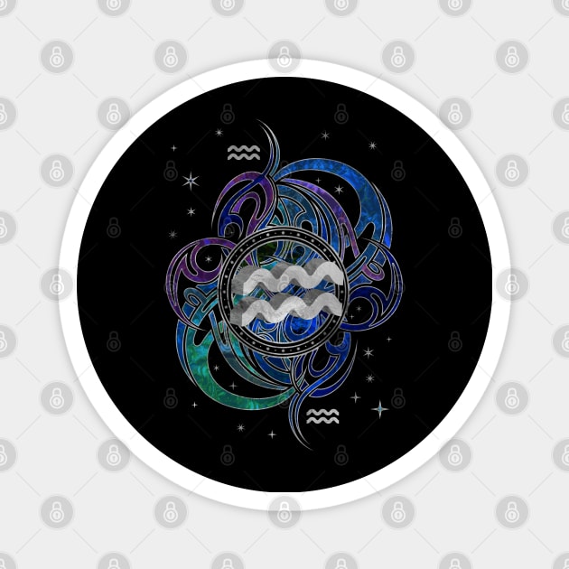 Aquarius Zodiac Sign Air Element Magnet by Nartissima